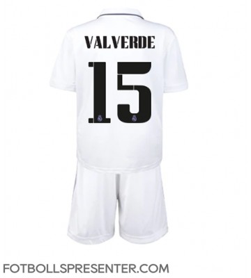 Real Madrid Federico Valverde #15 Hemmatröja Barn 2022-23 Kortärmad (+ korta byxor)